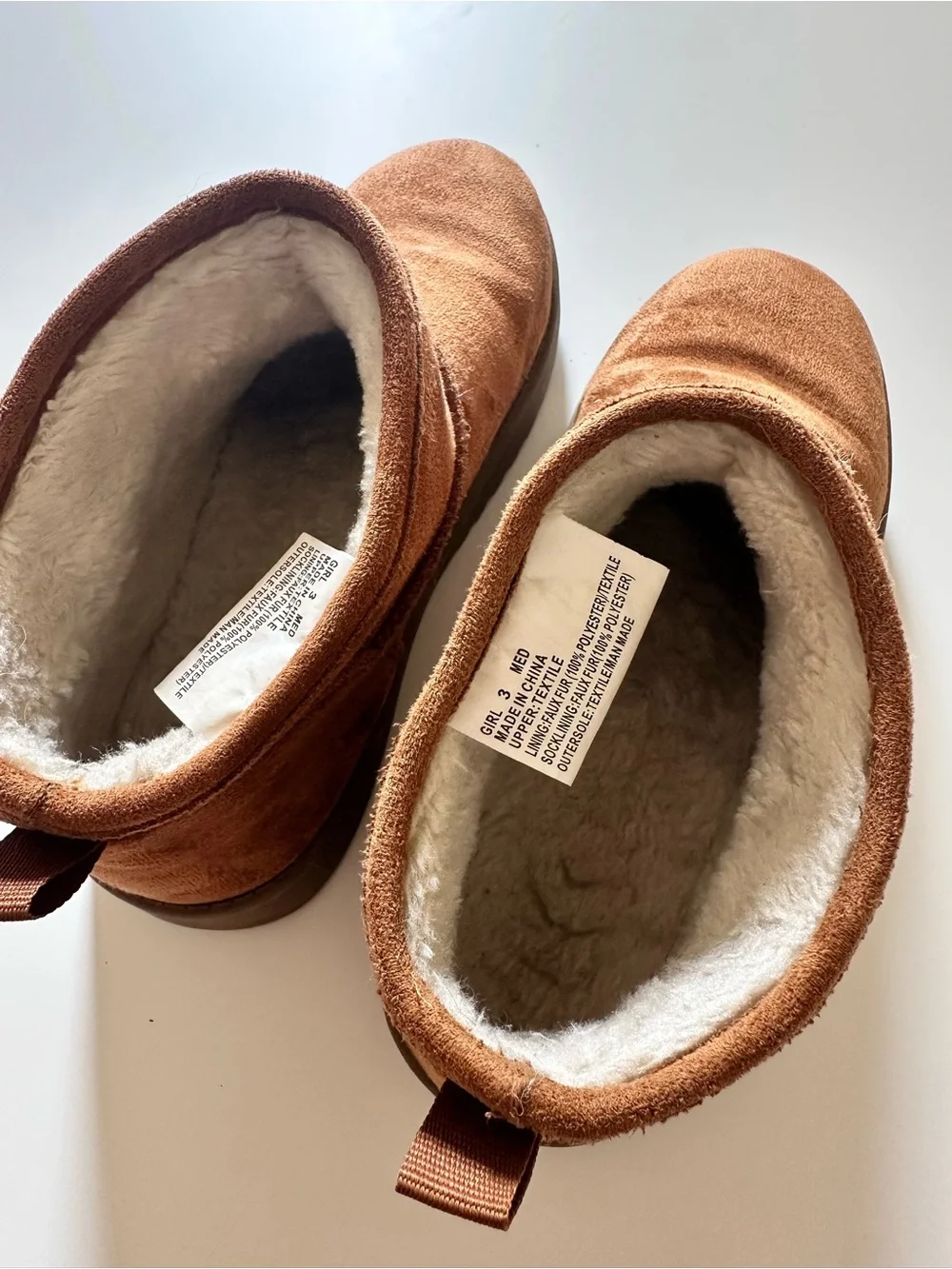 Sonoma Kids Chestnut Brown Suede-Look Slip-On Booties